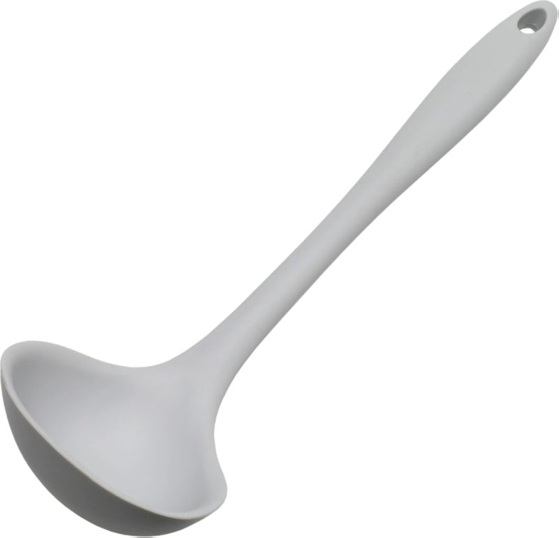 Chef Craft Premium Silicone Cooking Ladle, 11.25 inch, Gray