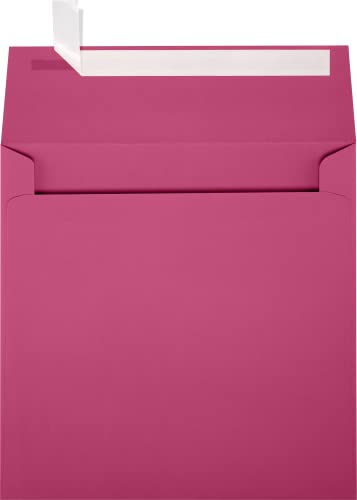 LUXPaper Square Invitation Envelopes | 5 1/2" x 5 1/2" | Magenta Pink | 80lb. Text | 50 Qty - Image 1