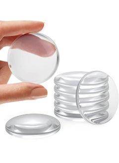 Uwals 8 Pack - Clear Door Stops for Wall 4CM - Door Bumpers with Strong Adhesive Glue - Shock Absorbent and Discreet Wall Protectors from Door Knobs  - Image 1