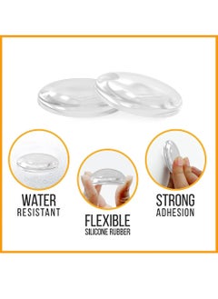 Uwals 8 Pack - Clear Door Stops for Wall 4CM - Door Bumpers with Strong Adhesive Glue - Shock Absorbent and Discreet Wall Protectors from Door Knobs  - Image 4