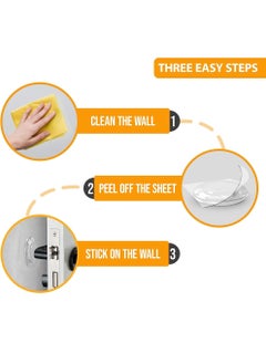 Uwals 8 Pack - Clear Door Stops for Wall 4CM - Door Bumpers with Strong Adhesive Glue - Shock Absorbent and Discreet Wall Protectors from Door Knobs  - Image 5