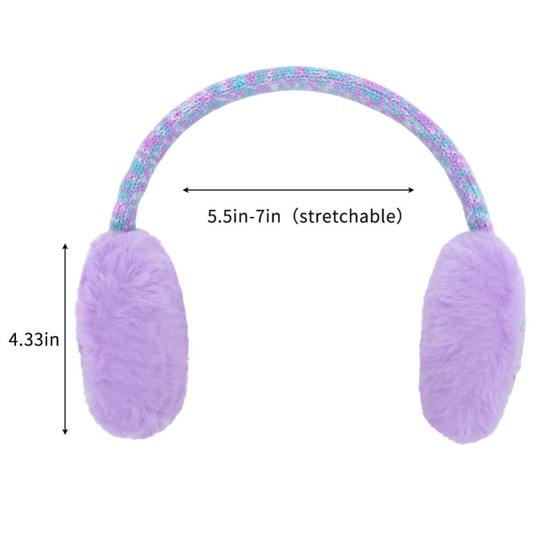 BUTITNOW Kids Knit Earmuffs Soft Plush Comfortable Winter Outdoor Ear Warmers for Boys Girls Age 4-16 Years - Image 3