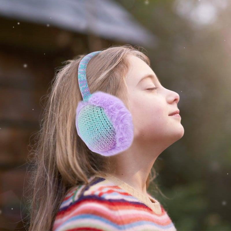 BUTITNOW Kids Knit Earmuffs Soft Plush Comfortable Winter Outdoor Ear Warmers for Boys Girls Age 4-16 Years - Image 5