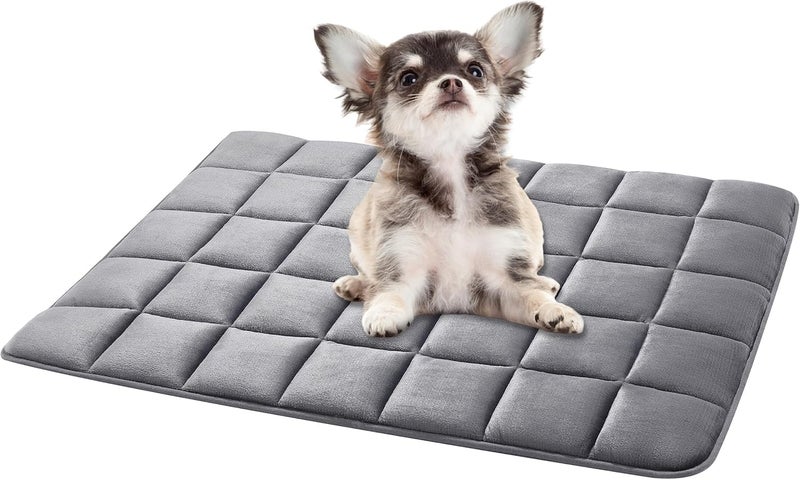 KOZI PET Dog Bed, Soft cat Non-Slip Mattress, Washable, Warm pet, Fleece, Kennel Cushion, Grey (Grey, L) - Image 1
