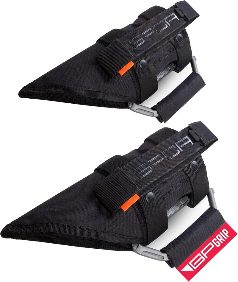 GPCA GP-Grip PRO Grab Handle Jeep Wrangler JL JK Sports/Sahara/Freedom/Rubicon X Unlimited 2DR/ 4DR 2007-2019 w/ 3" Padded roll Bars (Universal to Front/Backseat) (Pair - Metallic) - Image 1