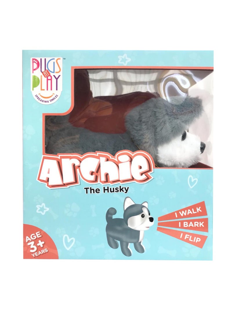 PUGS AT PLAY Pugs At Play Flipping Archie, Battery Operated | Soft Toy | Interactive Plush Toy | Gift for Kids and Adults  - Image 5