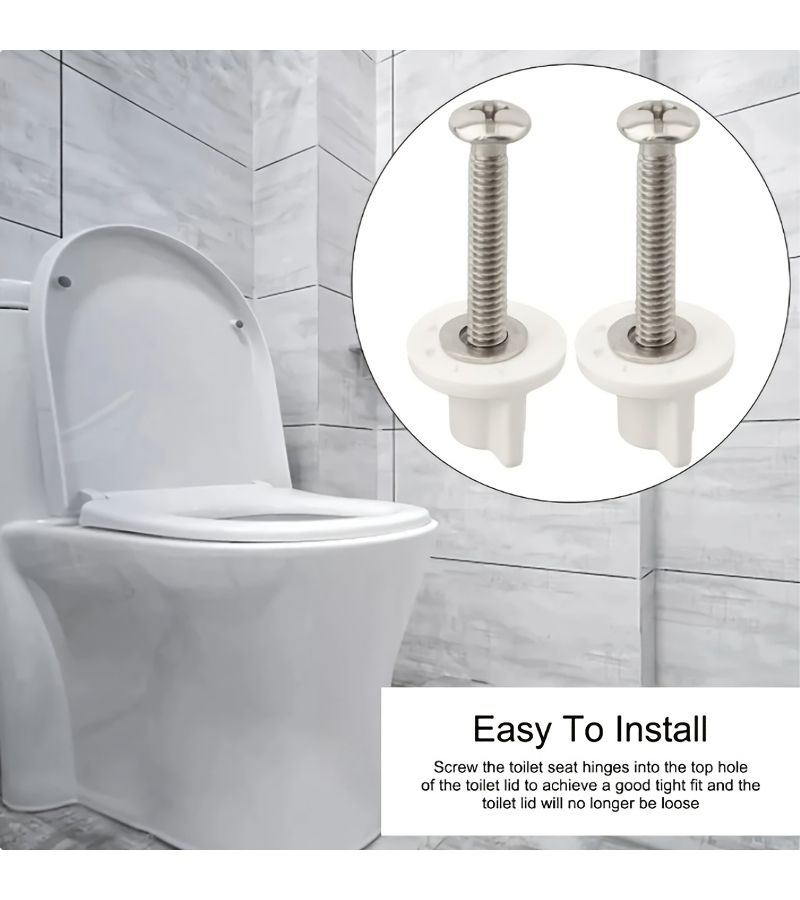 2Pcs Slotted Screw Toilet Seat Fixing Kits Replacement Fitting Bathroom Accessories - Image 5