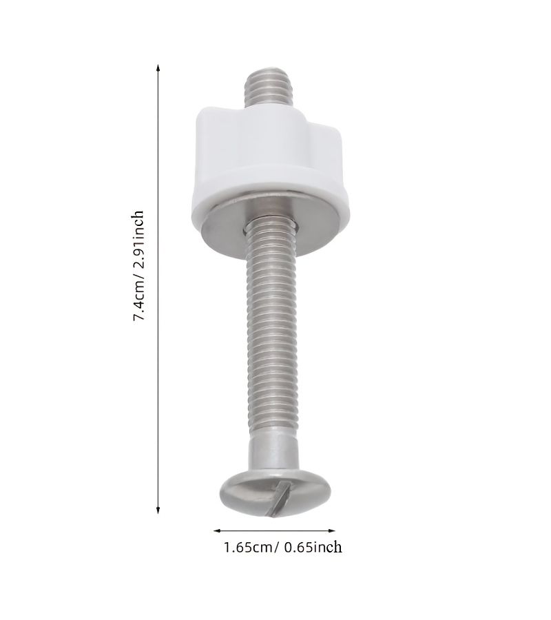 2Pcs Slotted Screw Toilet Seat Fixing Kits Replacement Fitting Bathroom Accessories - Image 3