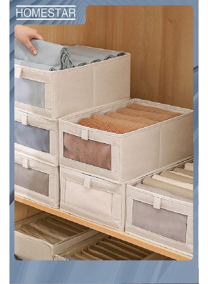هومستر 4 حزمة الدرج منظمي وتخزين خزانة الملابس منظم ، ، خزانة قابلة للطي منظم سلالات تخزين حاويات لتنظيم الملابس جينز ألعاب الكتب الرفوف خزانة الملابس - Image 4