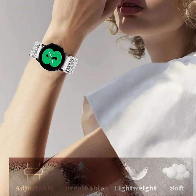 LHXYUO Samsung Galaxy Watch Band 20mm, Compatible with Active 2 (40mm/44mm), Galaxy Watch 3 (41mm), Gear S2 - For Women & Men - Image 2