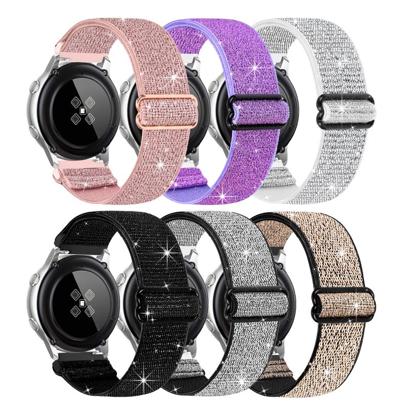 LHXYUO Samsung Galaxy Watch Band 20mm, Compatible with Active 2 (40mm/44mm), Galaxy Watch 3 (41mm), Gear S2 - For Women & Men - Image 1