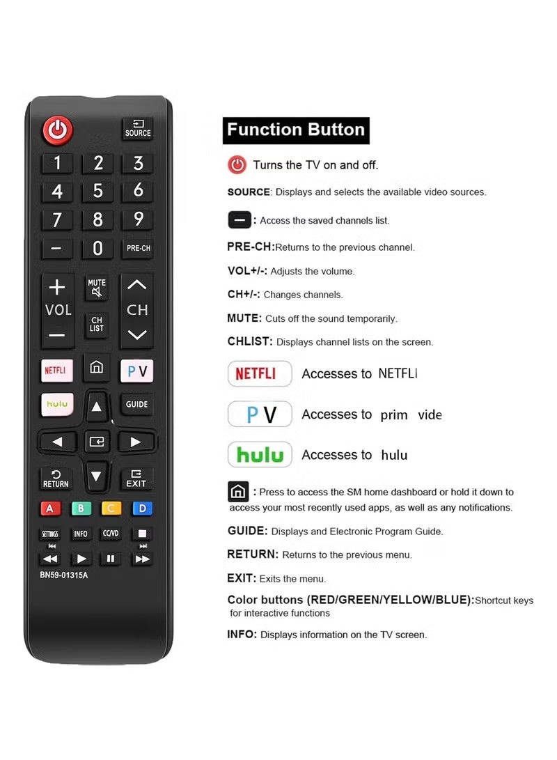 نيفيو ريموت سامسونج بديل عالمي | متوافق مع جميع تلفزيونات سامسونج LCD و LED و HDTV و 3D و سمارت | بدون برمجة | استجابة سريعة (البطارية غير مرفقة) - Image 5