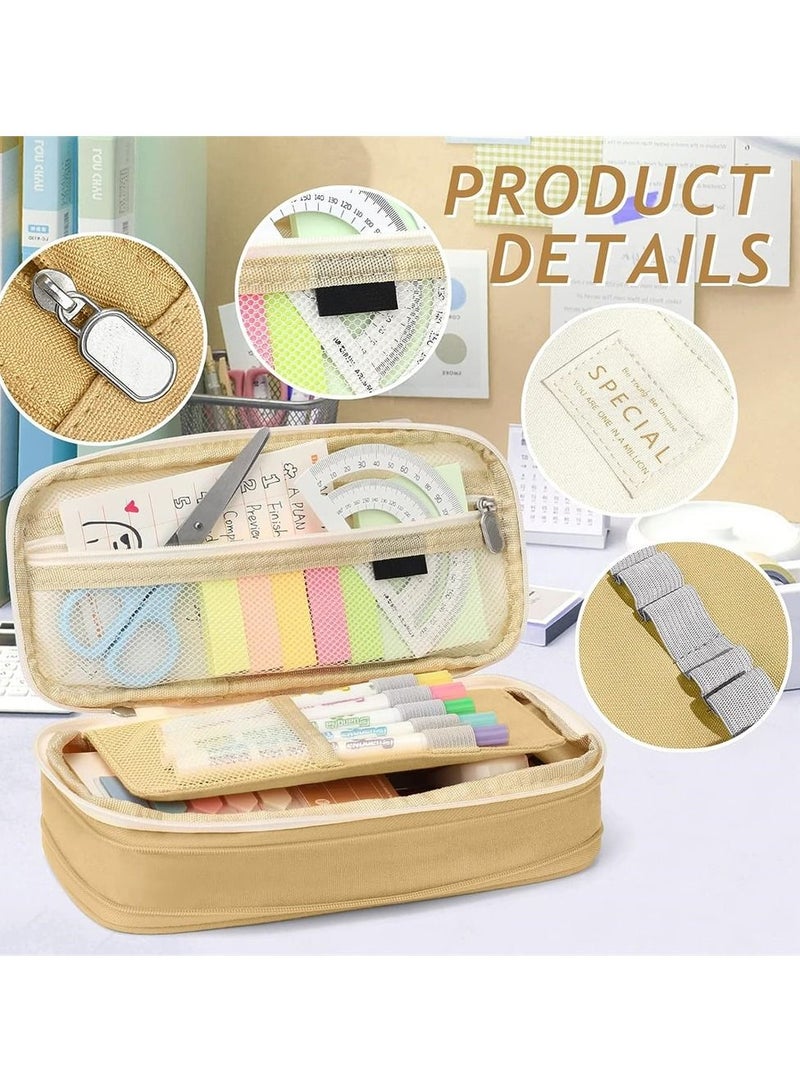 Pencil Case Expandable Pen Bag Big Capacity Storage with Zipper Large Pencil Pouch Stationery for School Supplies - Image 2