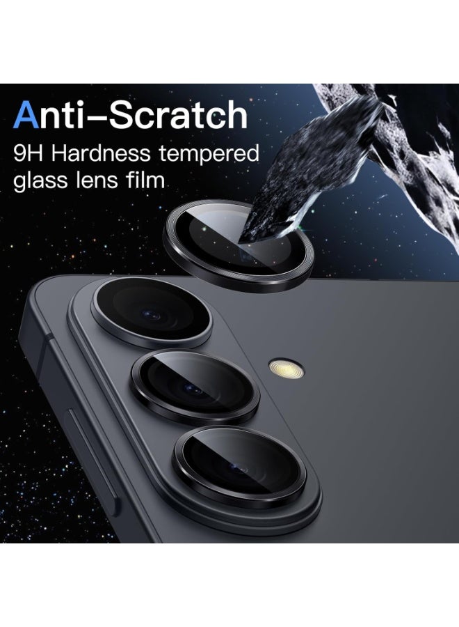 ZOOMEE Samsung Galaxy S26 Plus Camera Lens Protector, 9H Tempered Glass Metal Individual Ring Cover, Black - Image 5