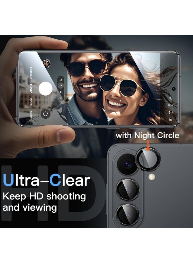 ZOOMEE Samsung Galaxy S26 Plus Camera Lens Protector, 9H Tempered Glass Metal Individual Ring Cover, Black - Image 3