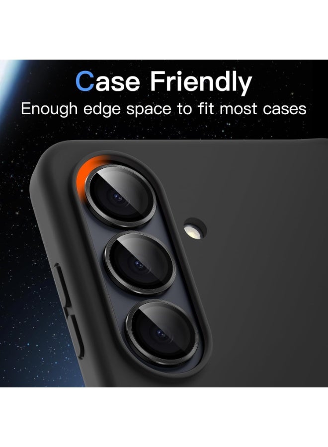 ZOOMEE Samsung Galaxy S26 Plus Camera Lens Protector, 9H Tempered Glass Metal Individual Ring Cover, Black - Image 4