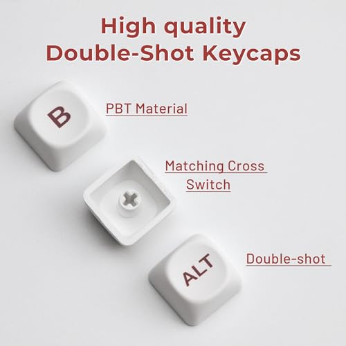 OHY XVX MOA Profile Cherry Blossom PBT Keycaps, 140-Key Dye-Sub Keycaps for ANSI/ISO Layout (Compatible with Cherry MX Switches & GK61/68/87/96/104/108, Includes 6.25u Spacebar) - Image 5