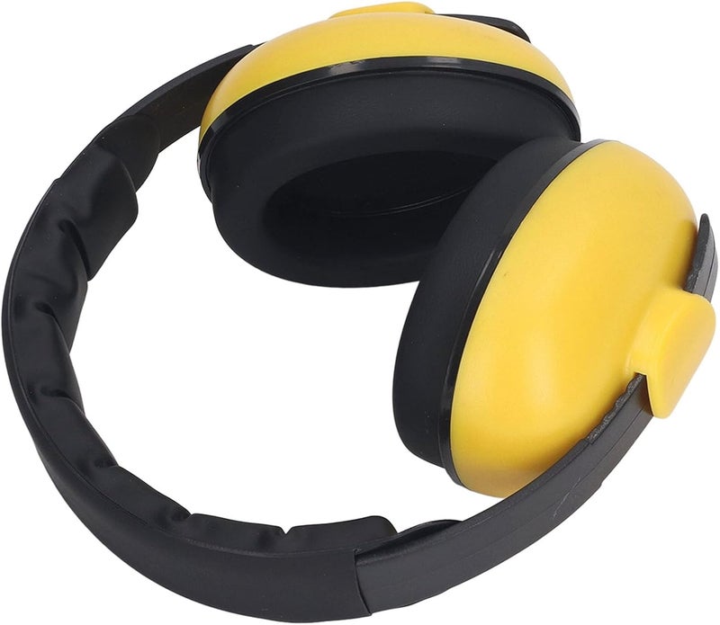 Noise Blocking Earmuffs Comfortable Wearing Hearing Protection NRR 31DB Yellow for Children 0-3 Years Old, Suitable for Sports Events and Woodworking Projects - Image 1