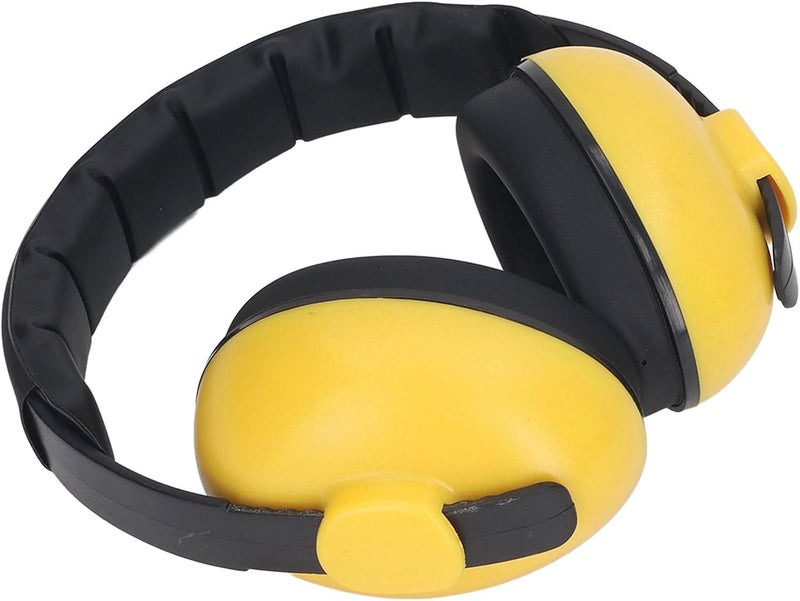 Noise Blocking Earmuffs Comfortable Wearing Hearing Protection NRR 31DB Yellow for Children 0-3 Years Old, Suitable for Sports Events and Woodworking Projects - Image 4