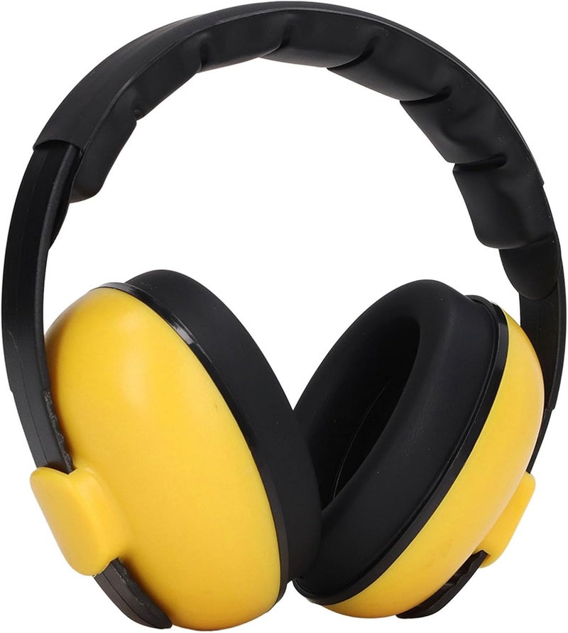 Noise Blocking Earmuffs Comfortable Wearing Hearing Protection NRR 31DB Yellow for Children 0-3 Years Old, Suitable for Sports Events and Woodworking Projects - Image 5