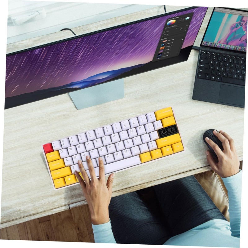 Grey PBT Material Keycaps For Mechanical Keyboard Personalized Unique Fashionable Design - Image 5