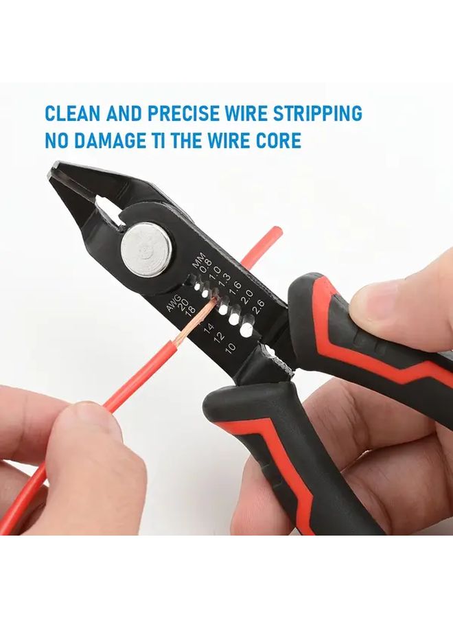 Enhanced Multifunctional Automatic Wire Stripper And Crimper Pliers 1pc High Carbon Steel Hand Tool - Image 5