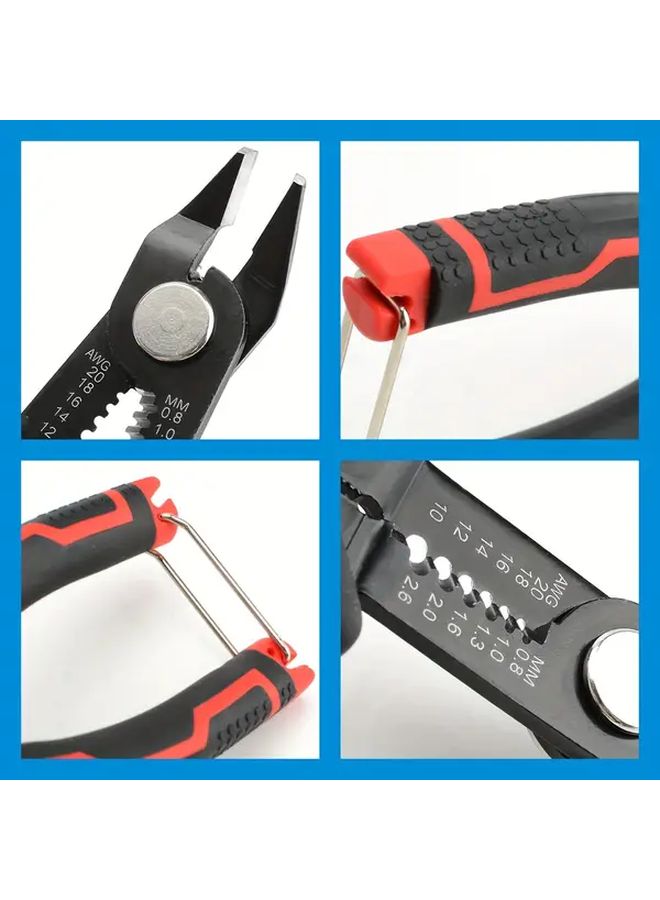 Enhanced Multifunctional Automatic Wire Stripper And Crimper Pliers 1pc High Carbon Steel Hand Tool - Image 4