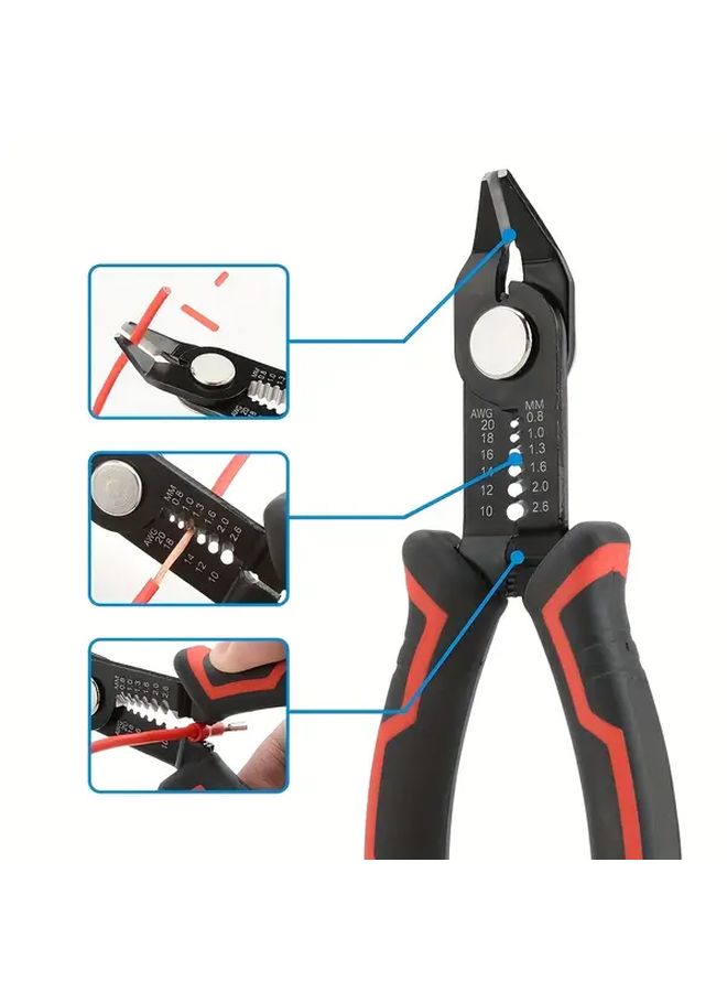 Enhanced Multifunctional Automatic Wire Stripper And Crimper Pliers 1pc High Carbon Steel Hand Tool - Image 2