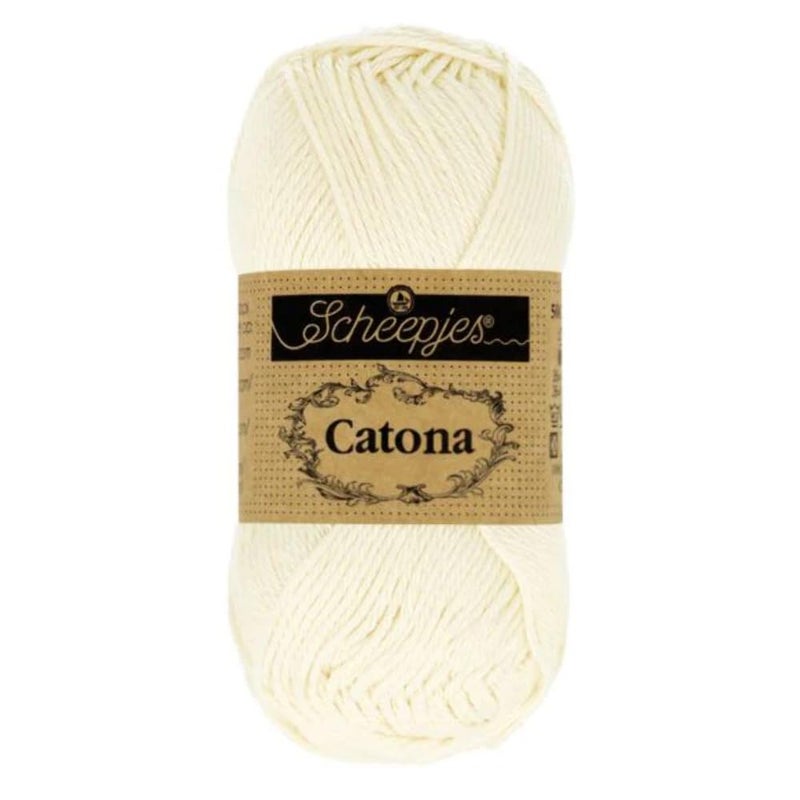 Scheepjes Catona Scheepjes 50gm Mercerized Cotton Yarn (130 Old Lace) - Image 1