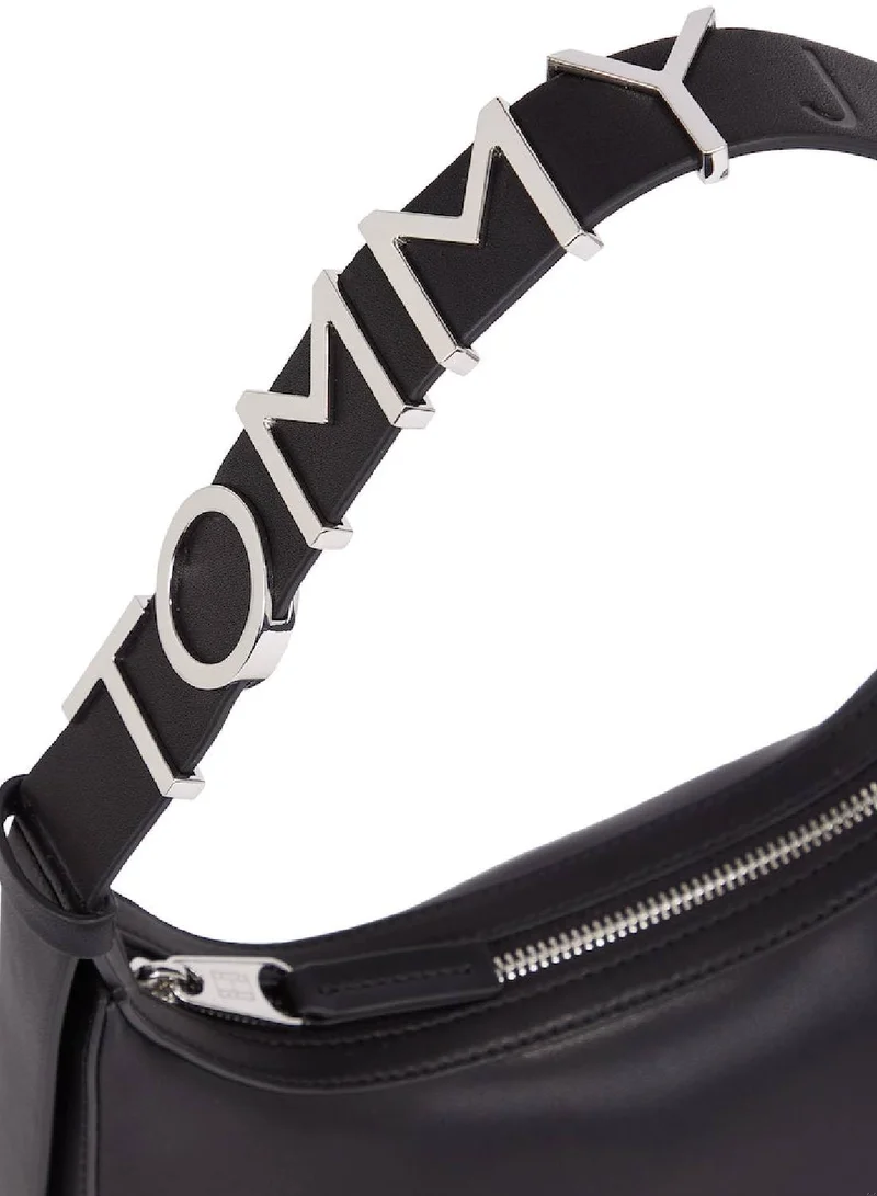 TOMMY JEANS Women's Bold Logo Shoulder Handbags -  Polyurethane, Black