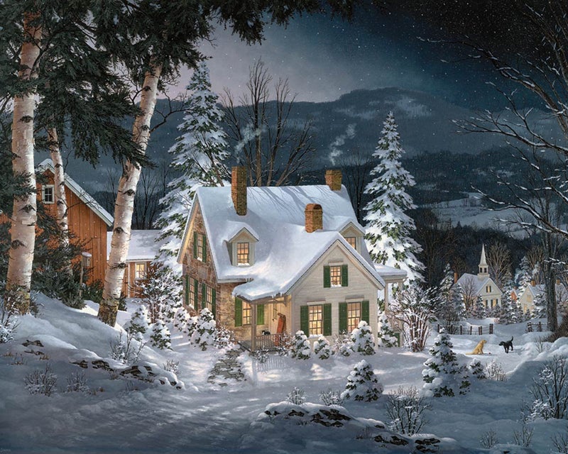 White Mountain Puzzles Friends in Winter - 1000 Piece Jigsaw Puzzle - Image 1