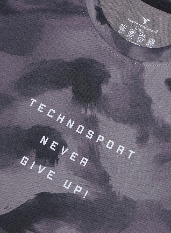 Technosport Men Camouflage Printed Round Neck Regular Fit T-Shirt - Image 4