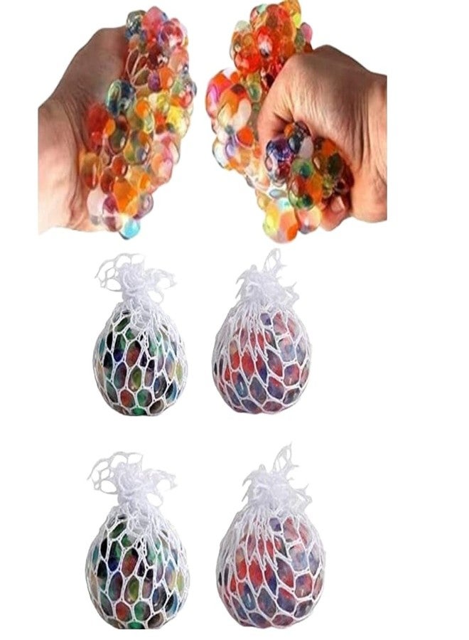 Sellon1 Squeeze Away Stress Relief Ball - 4 Pcs Squishy Balls Set Multicolor, Soft Toys for Kids Party Favor Stress Toys and Return Gifts for Kids - Image 1