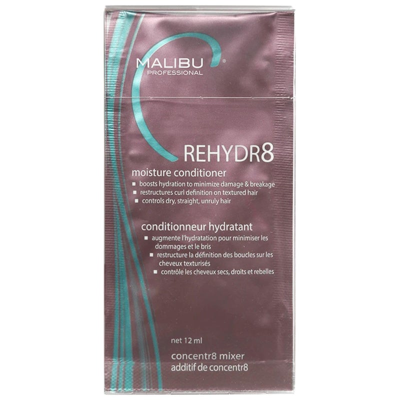 Malibu C REHYDR8 Moisture Conditioner 6 Packets Hydration Boosting Concentrate for Dry Brittle Hair Strand Reviving Hydrating Conditioner for All Hair Types - Image 3