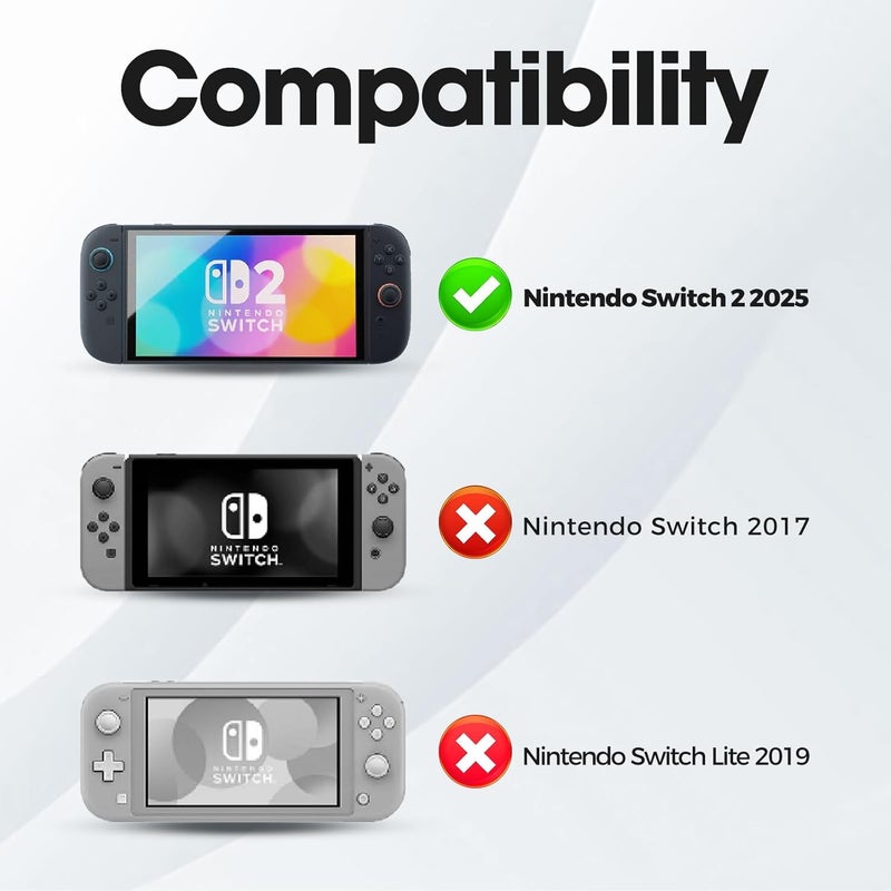 ProCase Protective Cover for Nintendo Switch 2 2025, Case with Ergonomic Grip, Shell for Switch 2, Soft TPU Protector Accessories, Anti-Scratch, Easy to Install -Transparent Black - Image 2