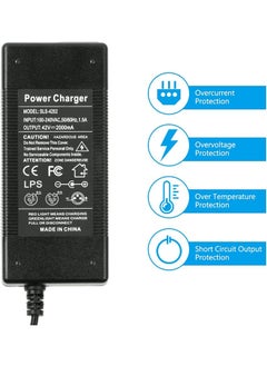 S-Color المملكة المتحدة التوصيل شاحن سكوتر الكهربائية 42V 2A محول التيار الكهربائي لXIAOMI M365 / برو 2 شاحن البطارية العالمي ل Ninebot Pure Air Pro 2 عجلة التوازن سكوتر الانجراف مجلس الدراجة الكهربائية  - Image 5