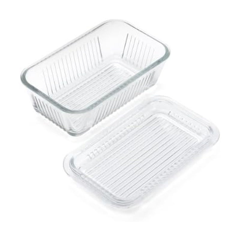 Gemco Multi Function Butter Dish, 6-Inch, Clear - Image 1