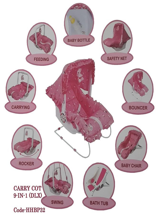 GRAZIA Multipurpose Multi Bouncer Rocker Feeder Baby Carry Cot with 12 in 1 Ability - Blue-Made in India - Image 3