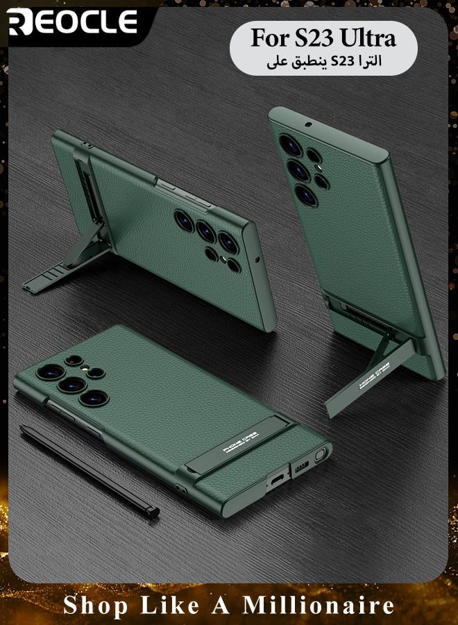 ريوكل جراب Samsung Galaxy S23 Serious مع حامل، جراب جلدي عادي رفيع للغاية ومضاد للسقوط لهاتف محمول لسلسلة Galaxy S23 - Image 1