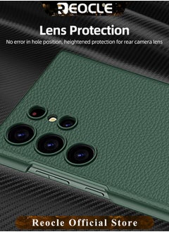 REOCLE Samsung Galaxy S23 Serious Case with Kickstand Ultra-thin Plain Leather Anti-fall Mobile Phone Case for Galaxy S23 Series  - Image 4