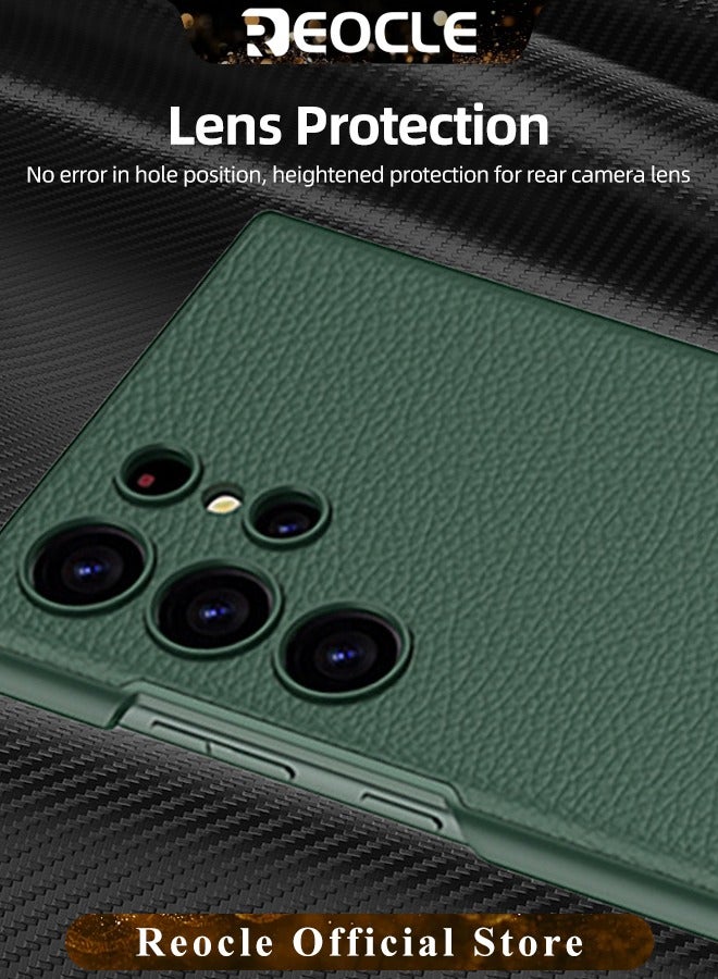 ريوكل جراب Samsung Galaxy S23 Serious مع حامل، جراب جلدي عادي رفيع للغاية ومضاد للسقوط لهاتف محمول لسلسلة Galaxy S23 - Image 4