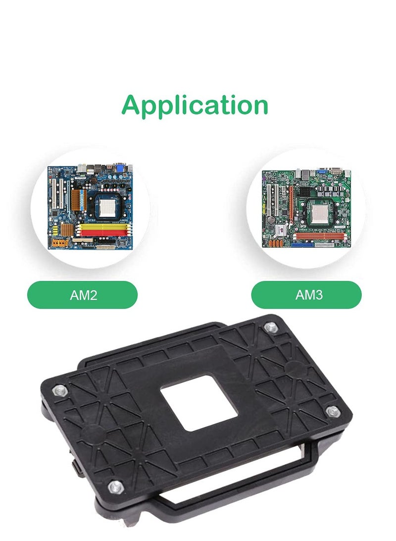 5 Pack CPU Fan Bracket for AMD AM2 AM3, Durable Cooler Retention Stand, Black Heatsink Support - Image 5