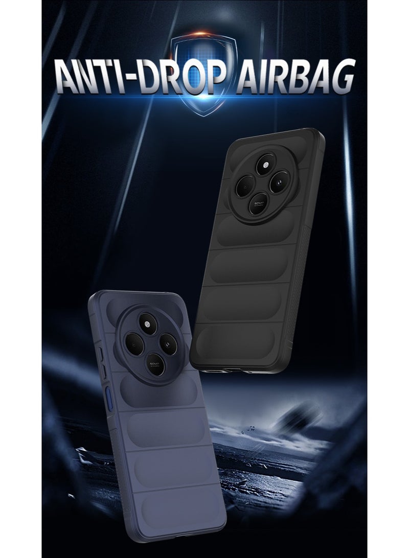 Phantom Shield Silicone Case with Anti-Scratch Soft Microfiber Lining, High Resilience Rubber Full Body Shockproof Cover Compatible with Xiaomi Redmi 14C (Red) - Image 2