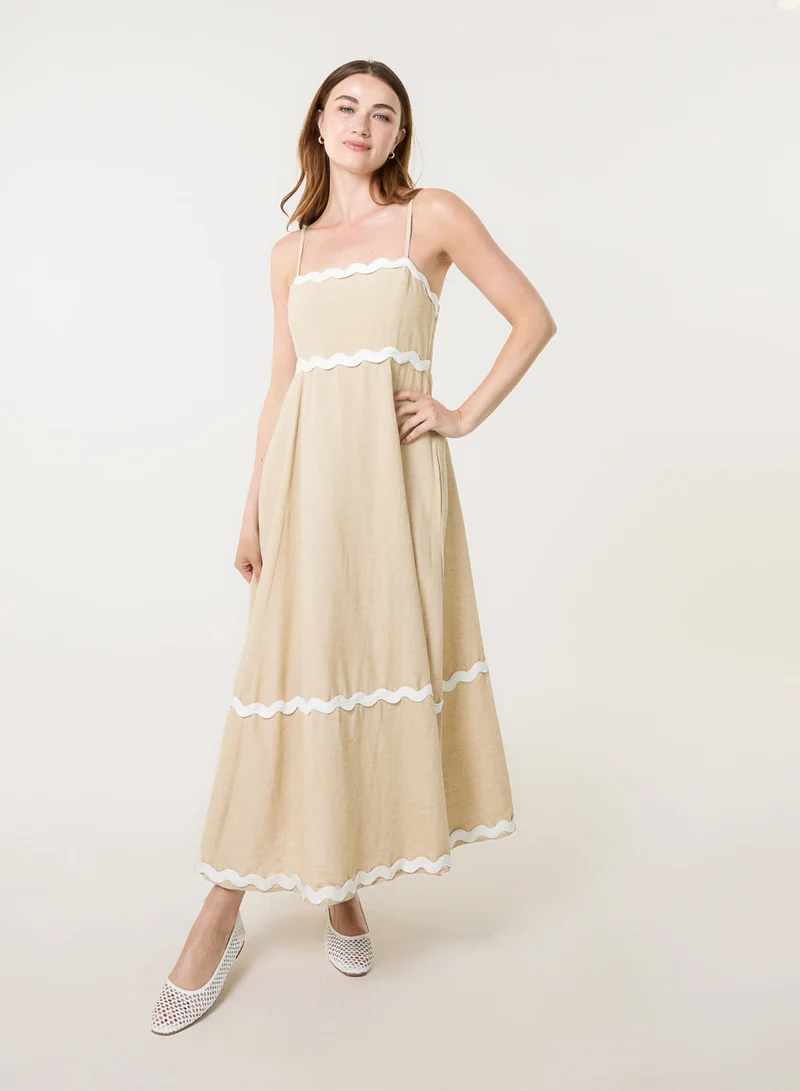 بلو فانيلا فستان برباط متقاطع