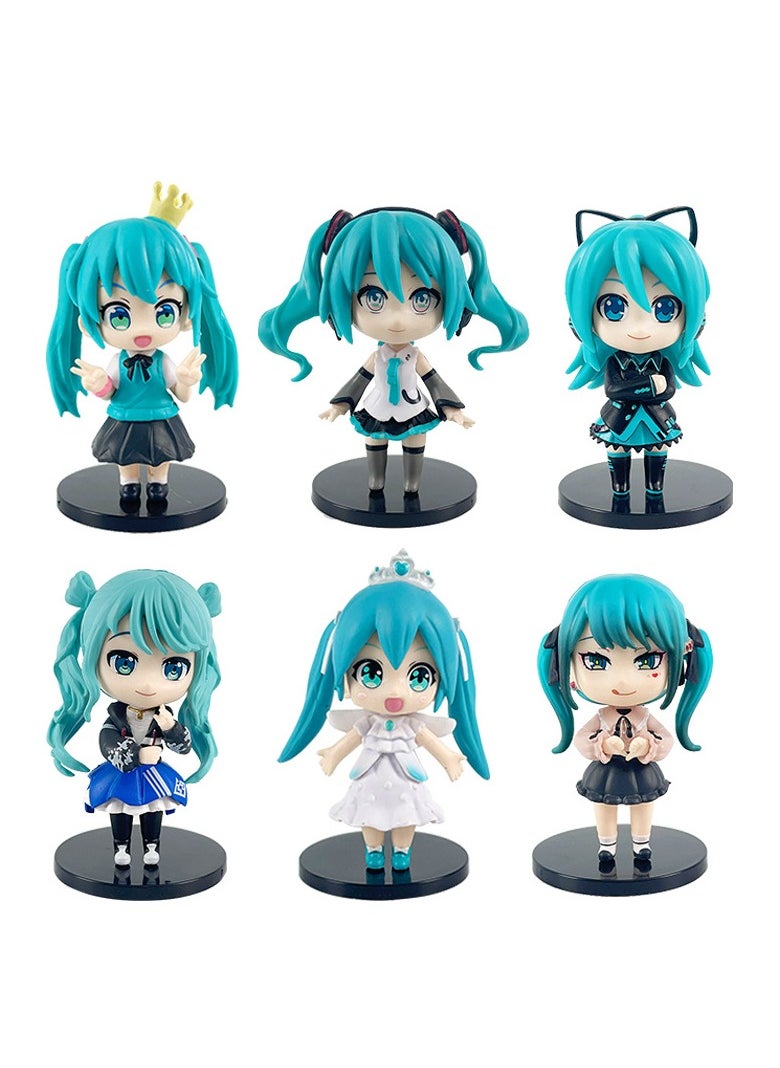 General - Q version of Hatsune Miku figure blind box animation two-dimensional peripheral egg twisting toy doll machine model ornament for family and friends gifts - Image 1