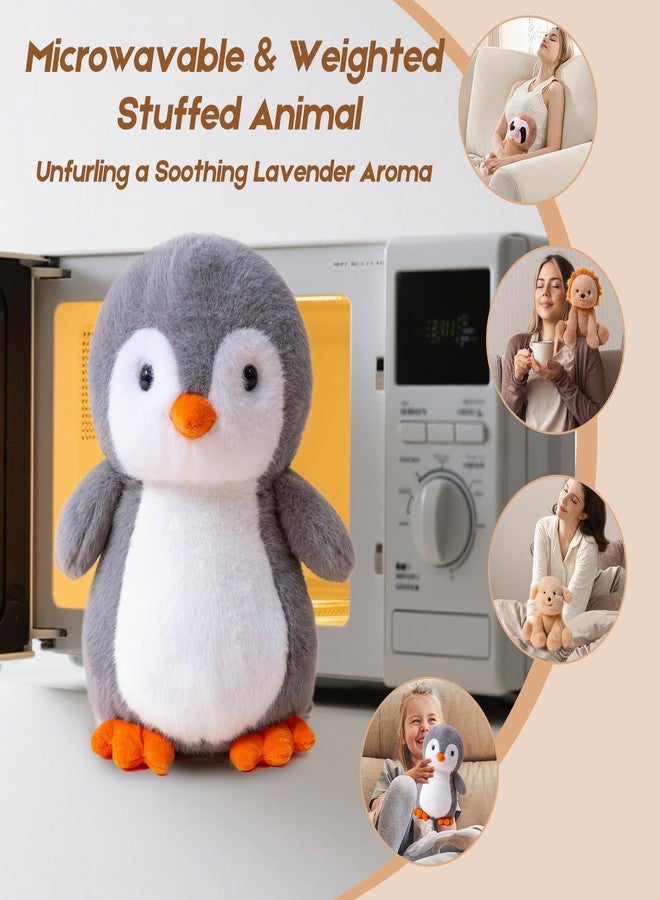 Gudisi Microwavable & Weighted Penguin Stuffed Animals for Warmth & Comfort, Heatable Lavender Scented Cute Soft Plushie Toy Gift for Boys, Girls,Kids & Adults - Image 4