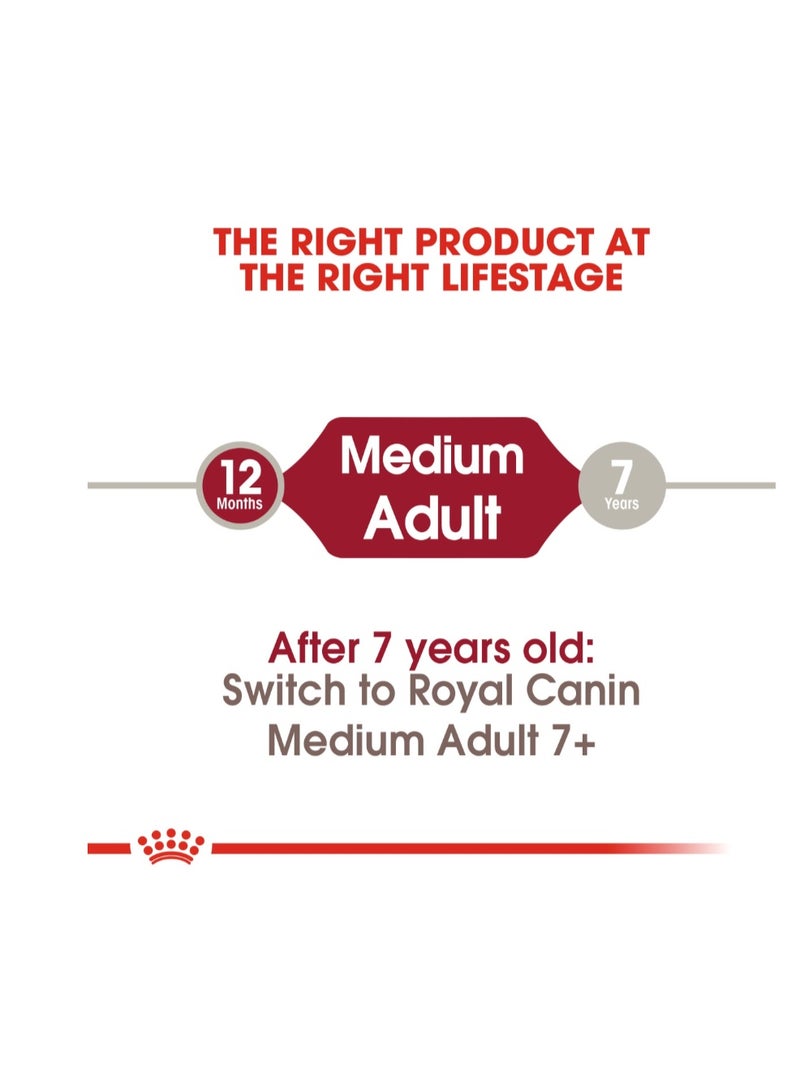 Royal Canin Medium Adult Dry Food Bag 15KG - Image 3