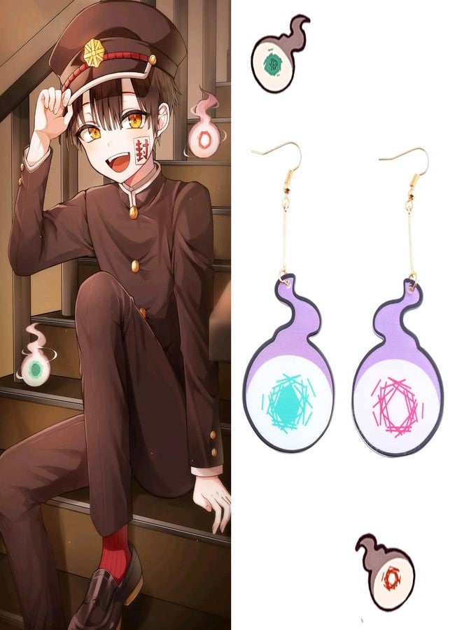 RAINDEWLL Toilet Bound Hanako Kun Cosplay Earrings-TBHK Hanako Kun Anime Earrings-Best Gift for Anime Fans Pin on - Image 2