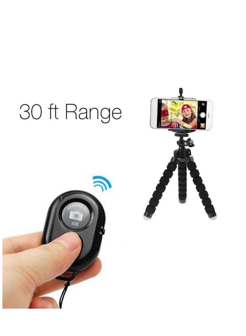 Remote Control Button Bluetooth Phone Selfie Stick Shutter Release (Black)