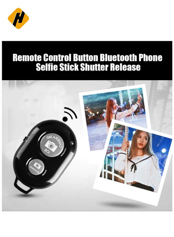 Remote Control Button Bluetooth Phone Selfie Stick Shutter Release (Black)
